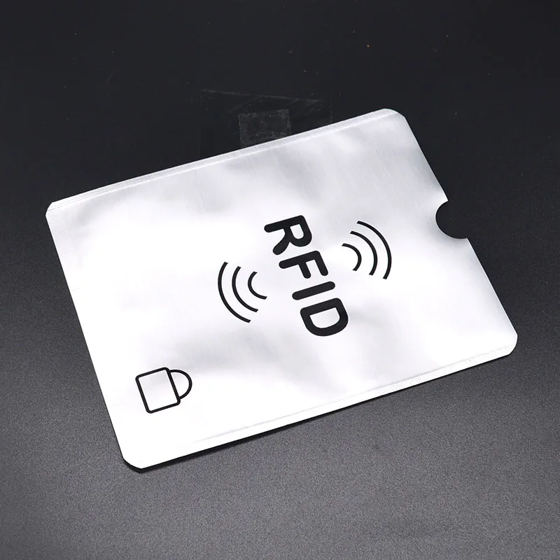 

RFID блокирующий рукав алюминиевый чехол для паспорта противокражная RFID защита для паспорта металлический алюминиевый фольгированный чехол...