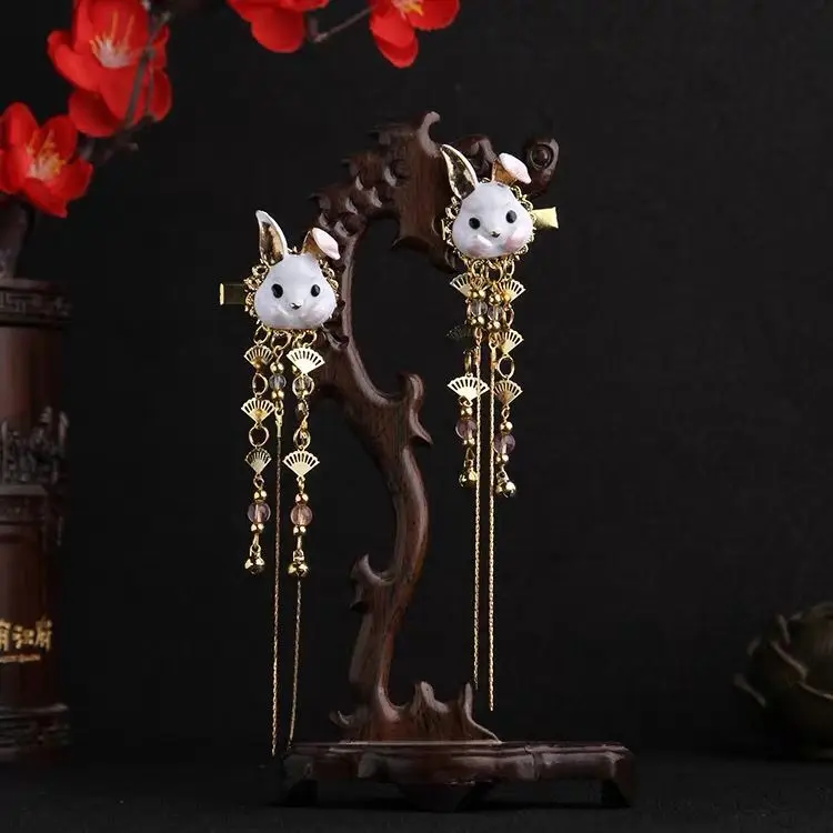 Hanfu заслужить роль пыли кисточкой шпилька антикварная Красивая Лолита представление COS классические аксессуары для волос - Цвет: a pair hairpin