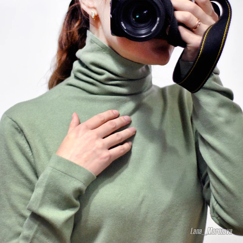 Женский вязаный джемпер на плоской подошве GIGOGOU пуловер с ворсом и высоким