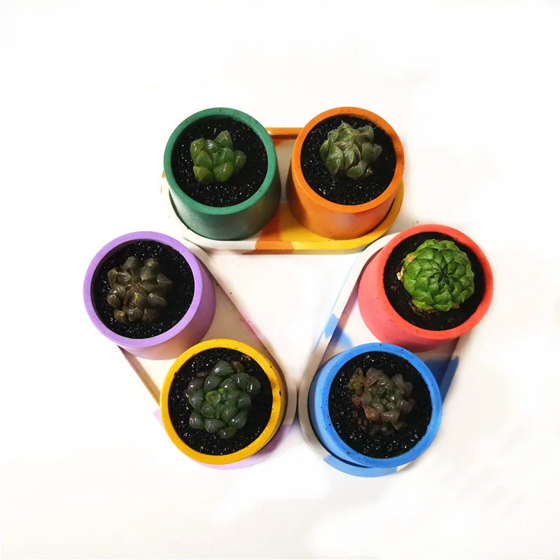 Круглый цветочный горшок силиконовая форма DIY бетонные формы для суккулентов