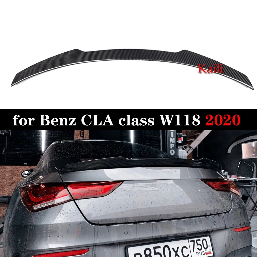 Настоящие Углеродные Спойлеры для CLA class W118 C118 cla200 220d 45 2019 IN 3*3 3K крылья из