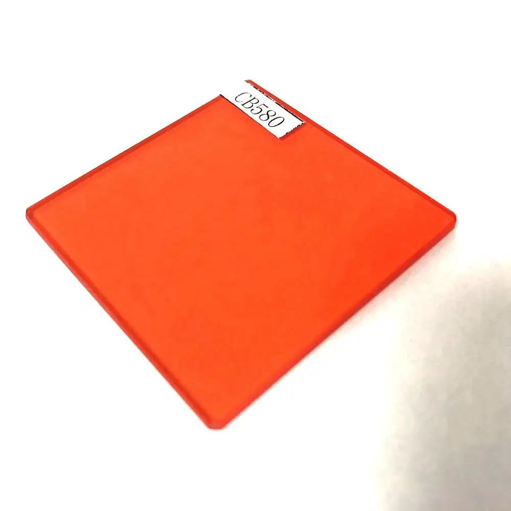 

size 50x50mm uv cut ir pass filter glass 580nm CB580