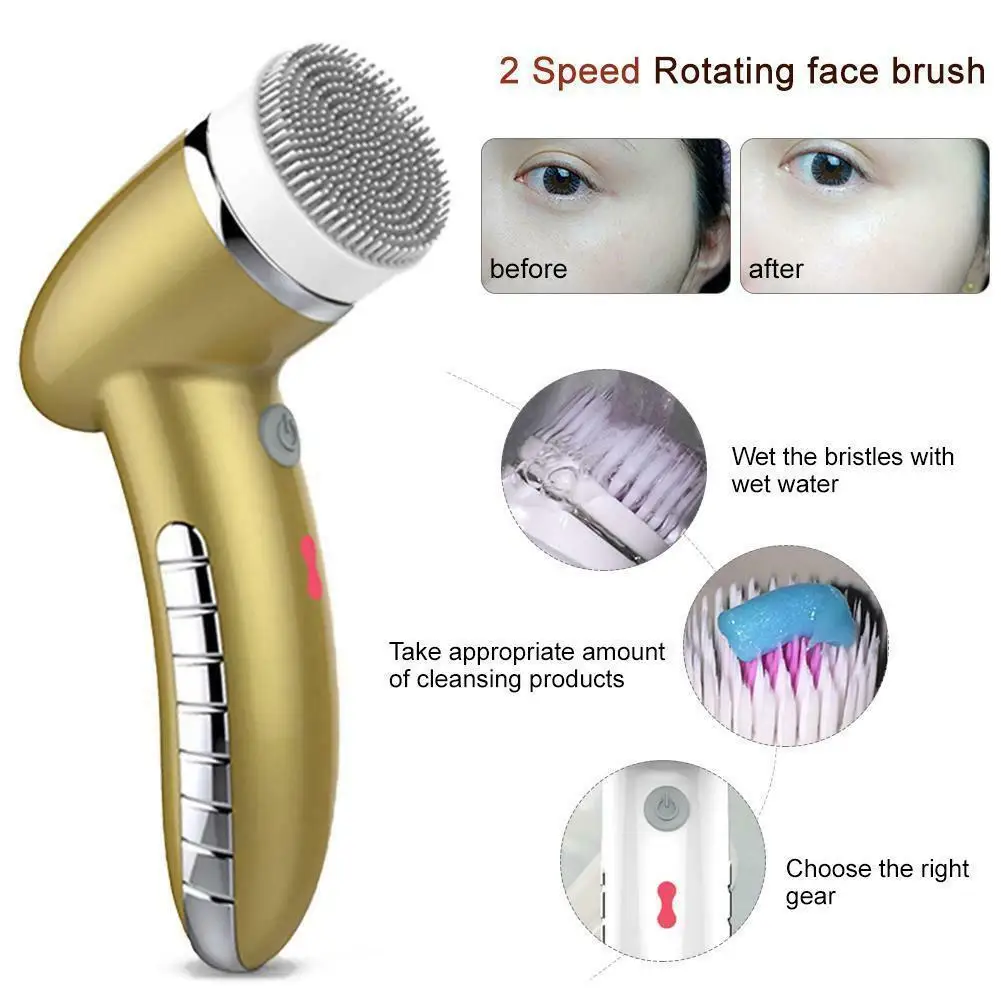 4 в 1 USB машина для мытья кожи Очищающий Инструмент Электрический глубокое