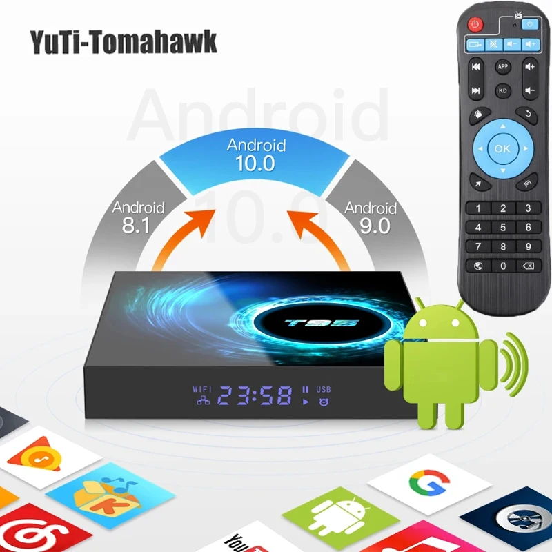 Android TV Box 10 T95 6K H616 четырехъядерный медиаплеер Play Store бесплатный быстрый Smart Tv