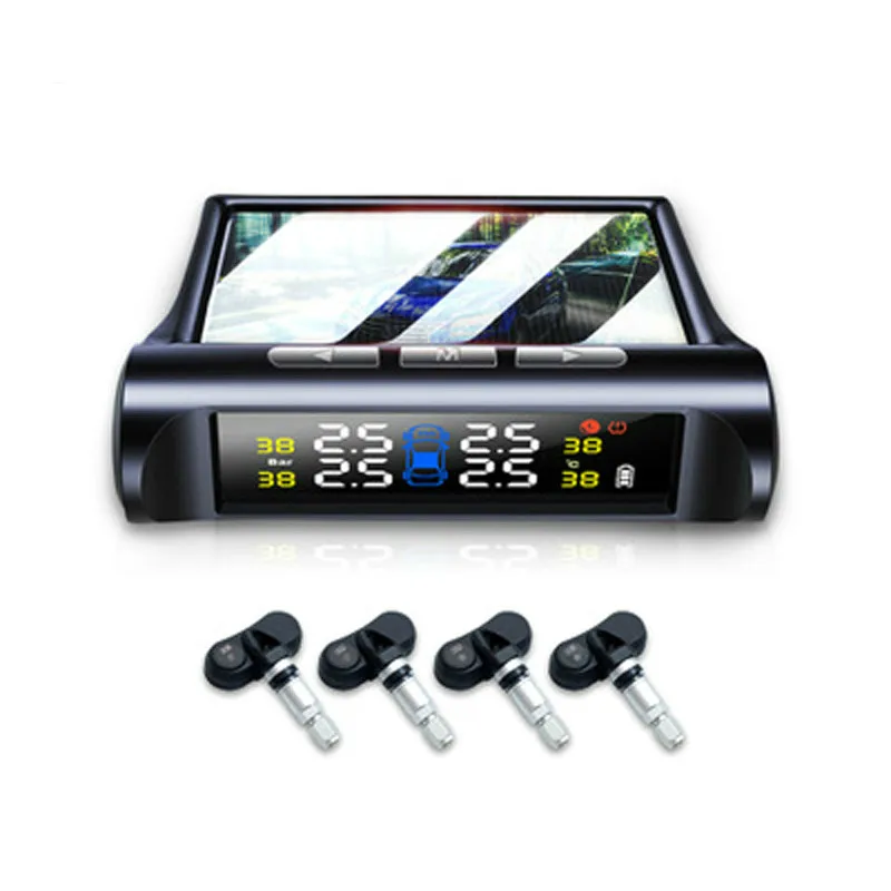 A built-in type Умная автомобильная система контроля давления в шинах, цифровой ЖК-дисплей с солнечной мощностью, автоматическая система охранной сигнализации, давление в шинах - Тип: A built-in type