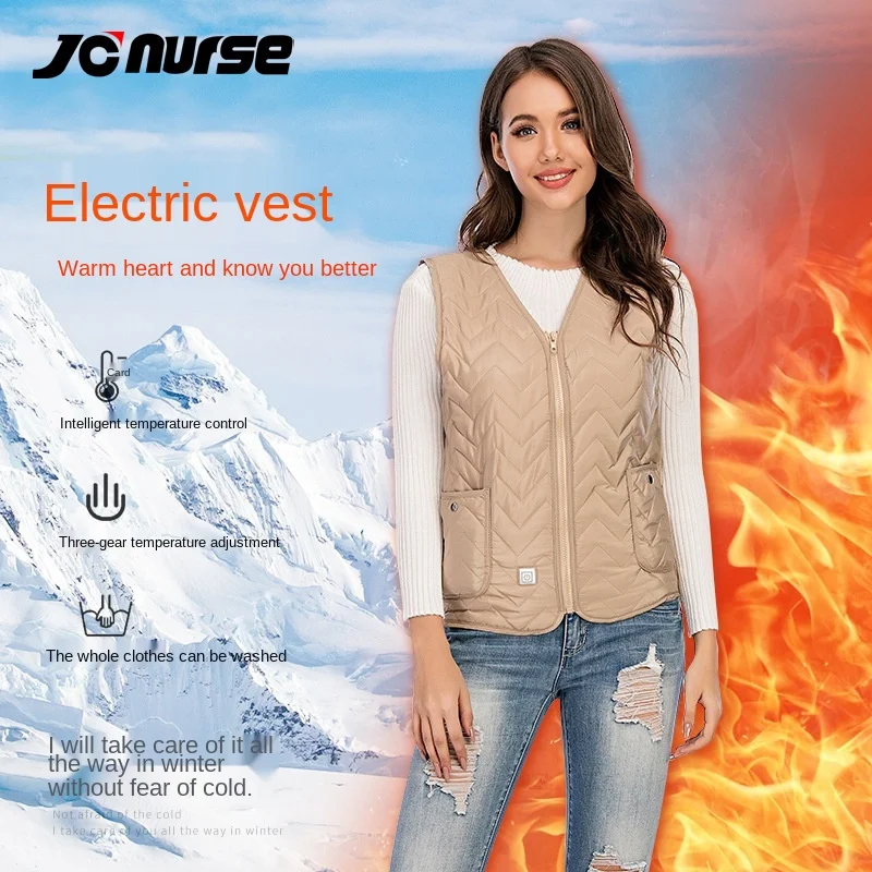 

Ski mountaineering Heated vest Winter smart electric heating vest Warm cotton Thermal underwear men women Jacket heated ski suit