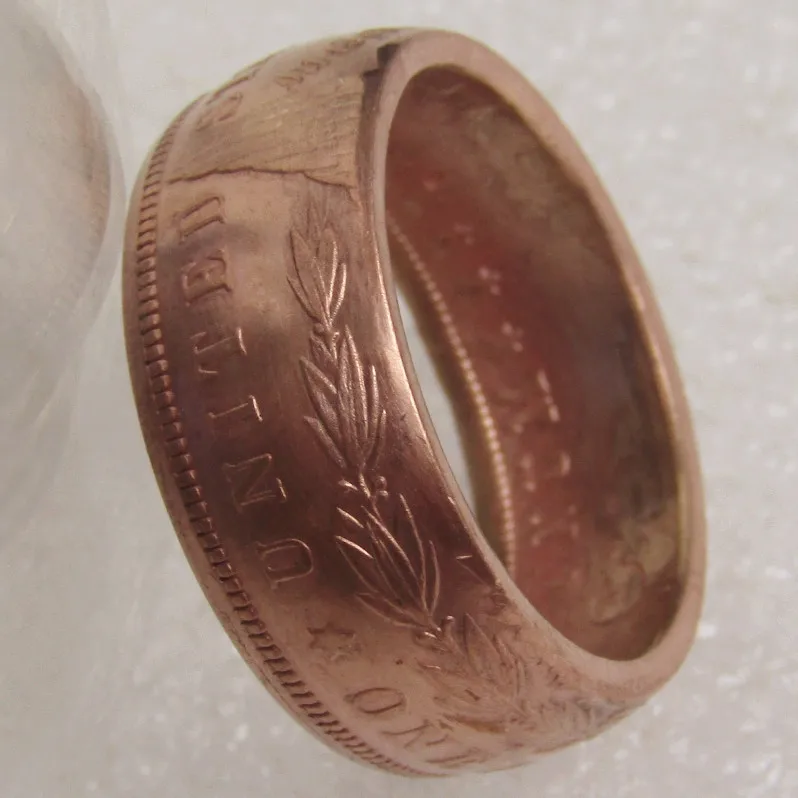 

US Morgan Dollar Coin Ring 'eagle' 100% Copper Handmade In Sizes 8-16