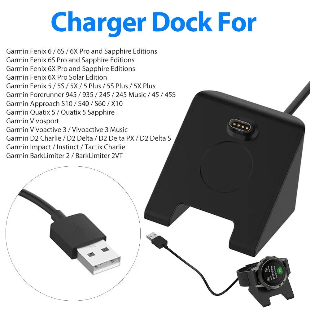 1m USB Fast Charger Cable Wire For Garmin Fenix 6 6S 6X Pro 5 5S 5X Forerunner 945 935 Vivoactive 3 | Электроника