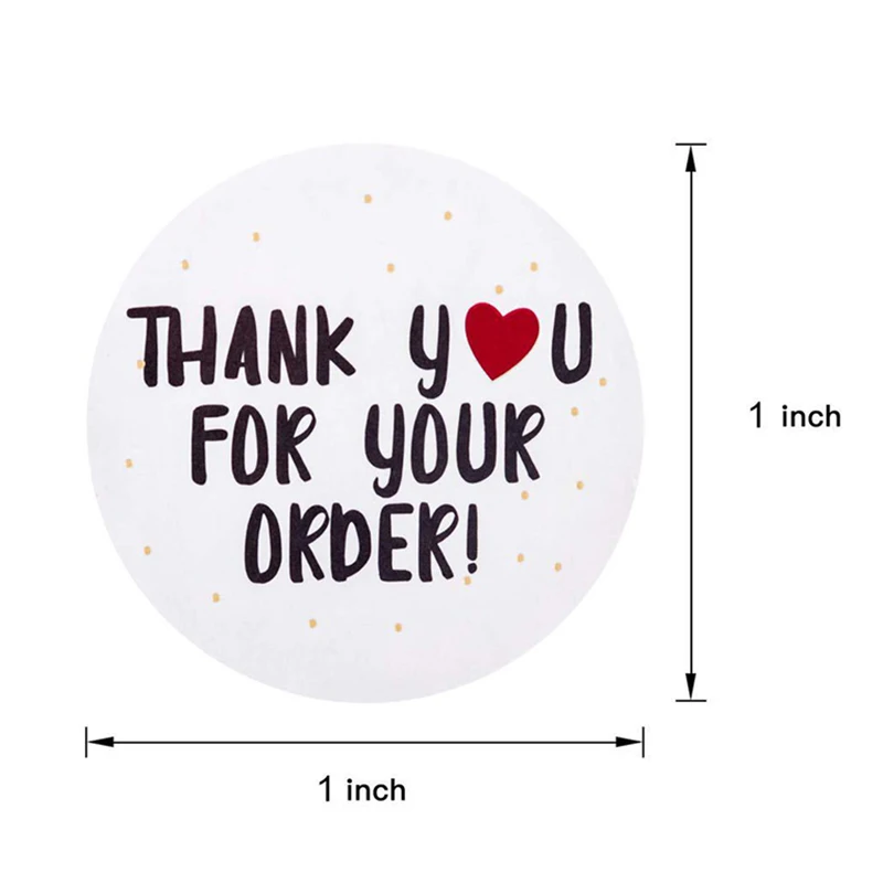 

500pcs/roll Thank You Stickers High Quality Seal Labels Scrapbook Handmade Sticker Circle Decor HY99