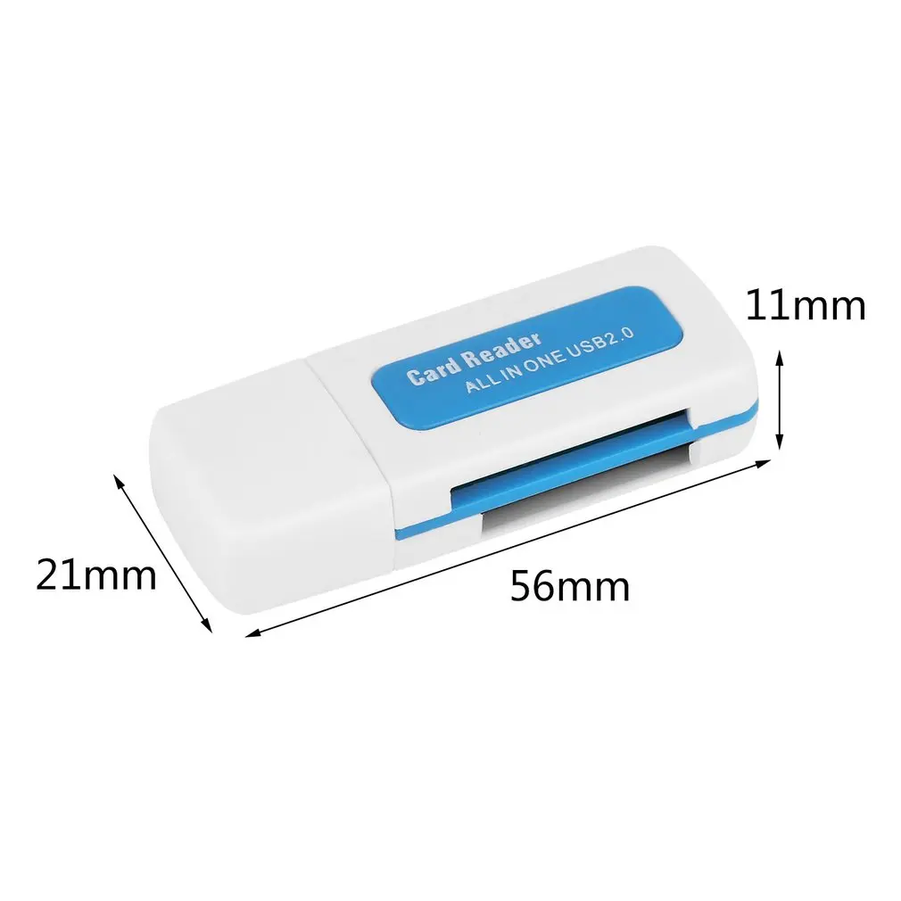 

Protable USB 2.0 4 in 1 Memory Multi Card Reader for M2 for SD for SDHC DV Micro for Secure Digital Card TF Card drop shipping D
