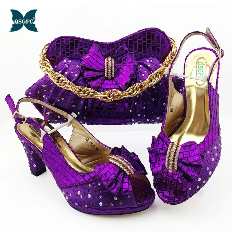 Новинка 2019 года итальянский дизайн обувь и сумка в комплекте комплект из обуви