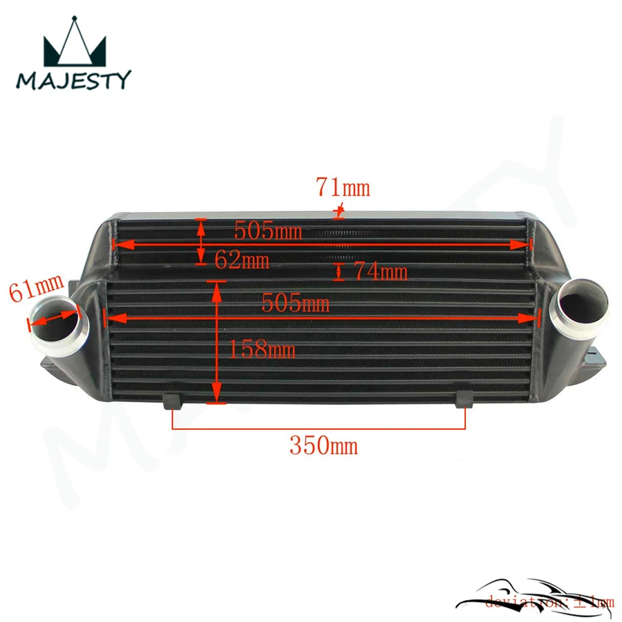 Болт на FMIC Racing Front Mount Intercooler подходит для B * MW 1/2/3/4 Series F20 F22 F32 Black| |