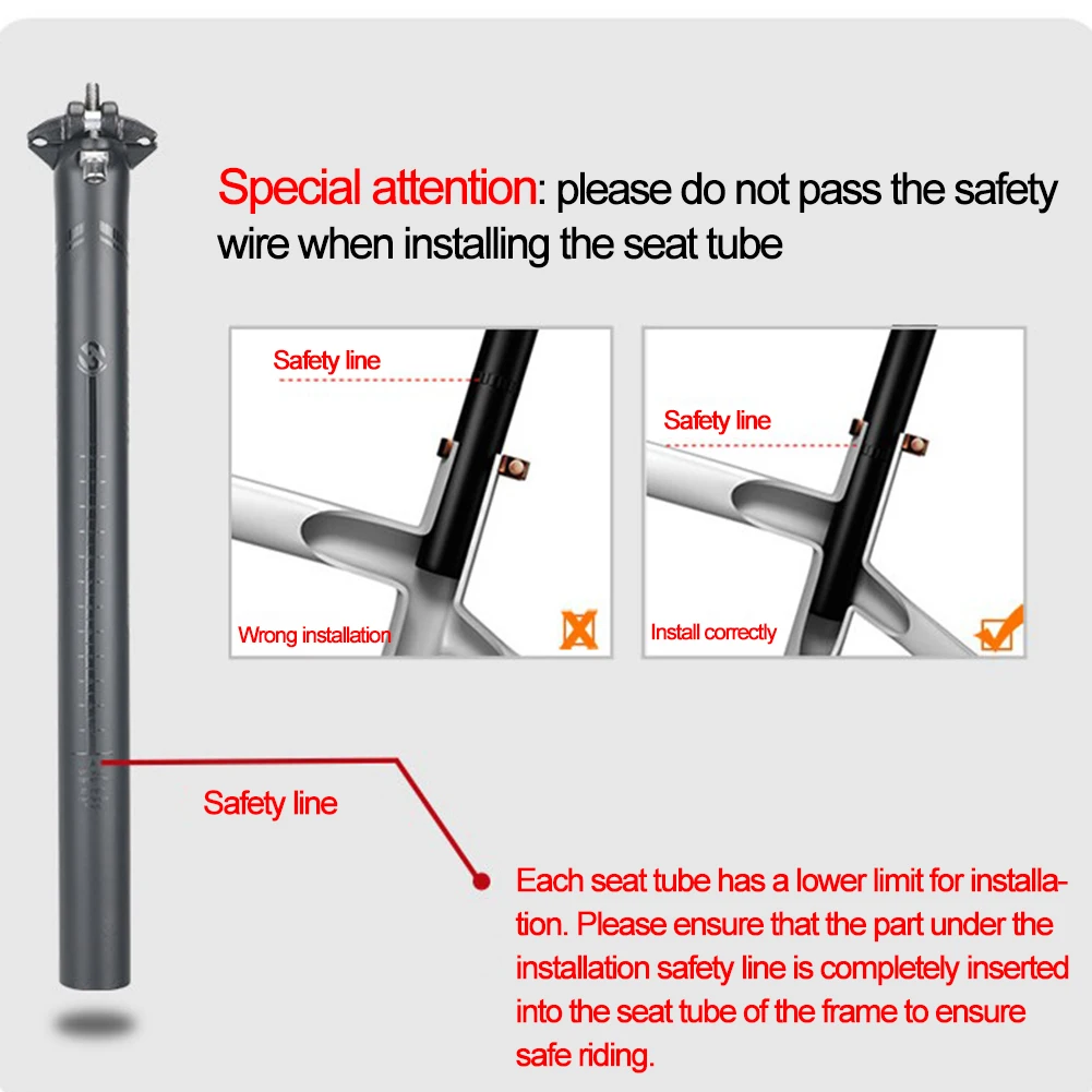 

27.2/30.8/31.6mm MTB Road Bike Seatpost Adjustable Carbon Fiber Seatpost Mountain Bicycle Seat Post for BMX