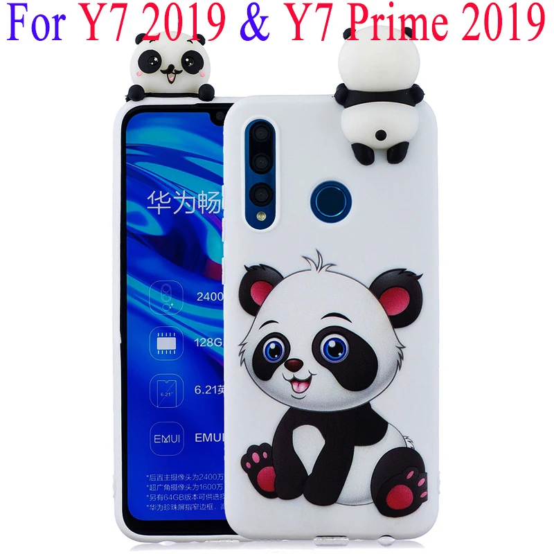 Для Huawei Y7 2019 чехол 3D игрушки панда кошка мультфильм для силиконовый 2018 Prime |