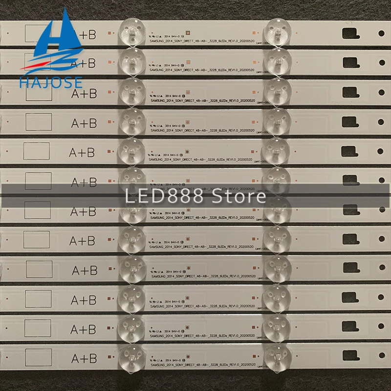 Партиями по 5 комплектов = 60pcs светодиодные полосы для тв Samsung 2014-SONY-DIRECT-48-B/A_3228_6LEDS