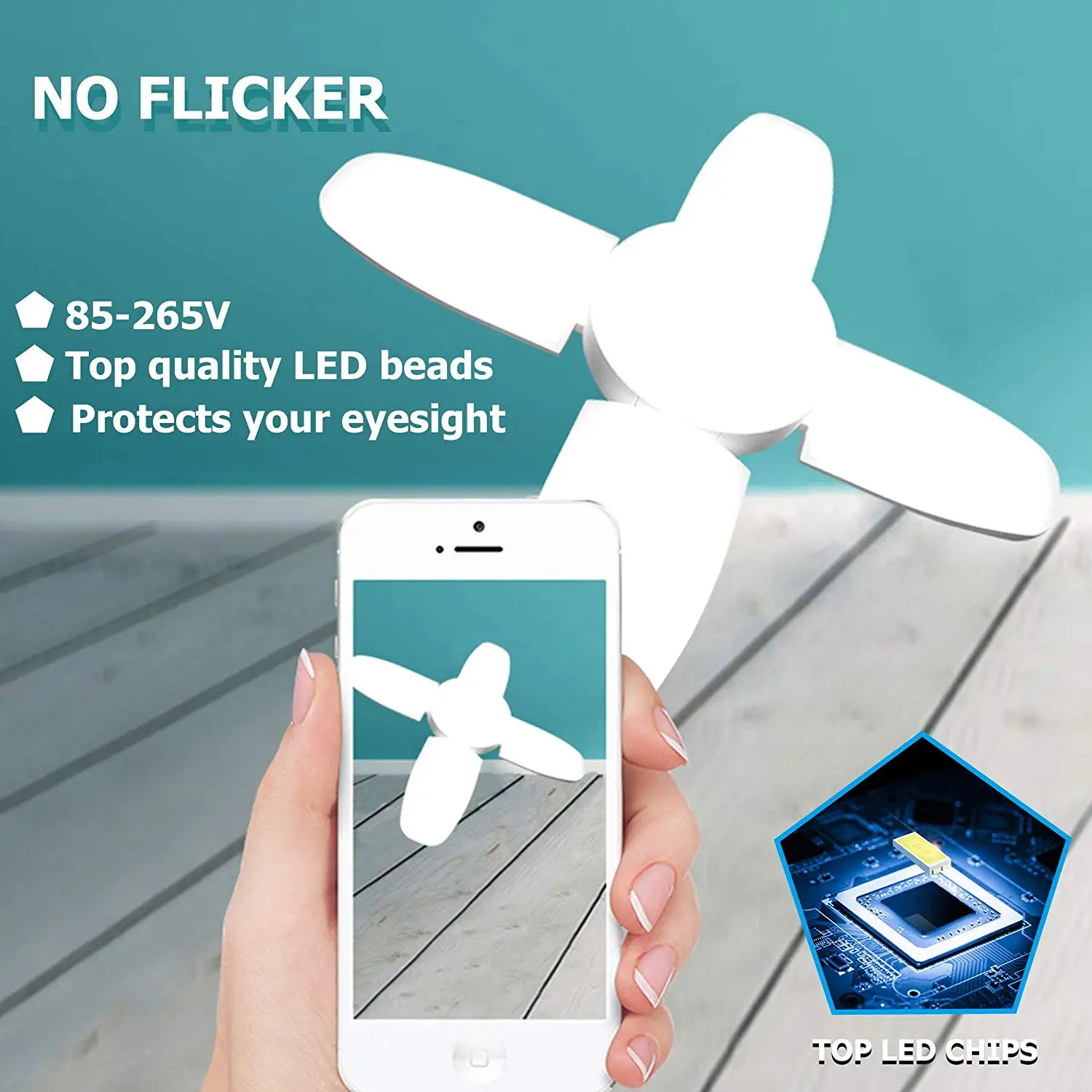 Светодиодный рабочий потолочный светильник для гаража 60 Вт 4000lm E27 креативные