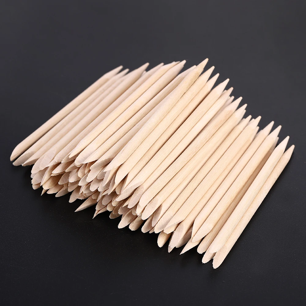 

Wood Stick Double End Nail Art Cuticle Pusher Remover Pedicure Point Dotting Women Professional Nail Art Tool Set