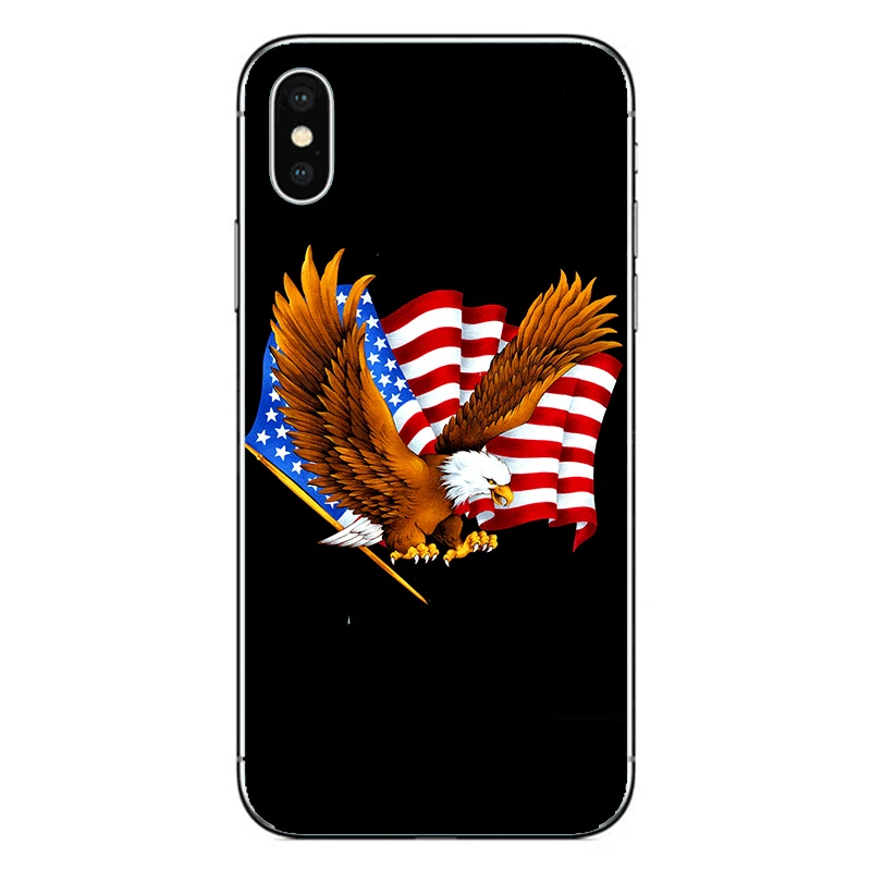 Чехол для Apple iPhone 7 8 XS Eagles флаг США американский чехол с принтом 6 6S Plus X R