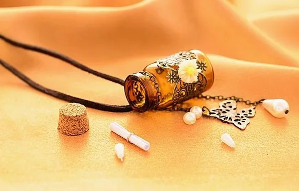 Long retro leather cord sweater chain Wooden cork carved wishing bottle necklace | Дом и сад