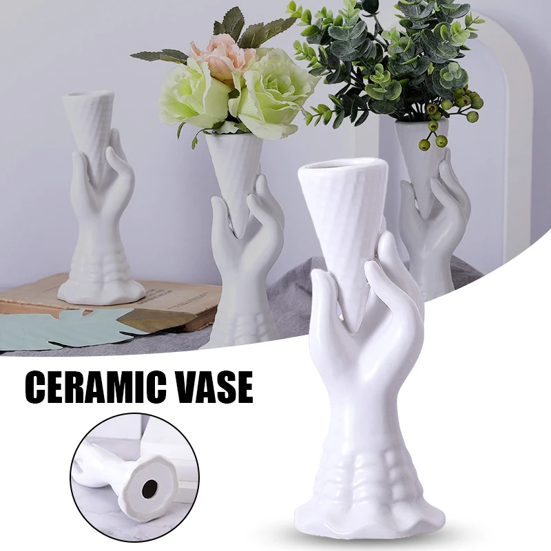 

Креативный горшок для растений ручной Букет Ваза керамический глазурованный цветочный горшок украшение для дома Цветочная композиция JS23