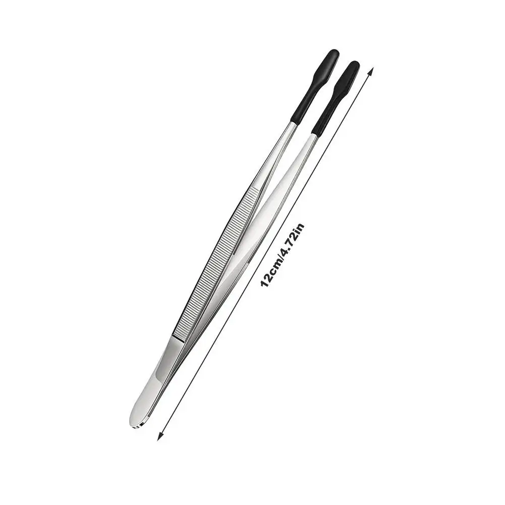 

2PCS Rubber Tip Tweezers PVC Silicone Precision Tweezers Laboratory Industrial Hobby Craft Tweezers Tool