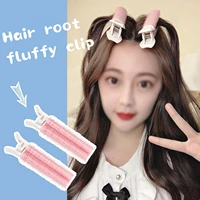 2pcsset hair root fluffy clip fixed bangs artifact pad hair root hairpin curl hairless clip