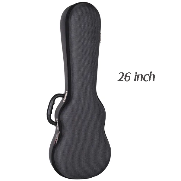 Футляр для укулеле жесткая коробка концертный тенор 21 23 26 дюймов Ukelele серый красный синий черный Мини гитара аксессуары красочные - Цвет: black 26 inch