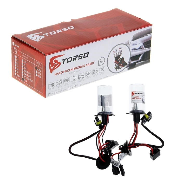 Комплект ксеноновых ламп TORSO H4/L с галогенной лампой для блоков DC 12 В 4300 К 2шт.