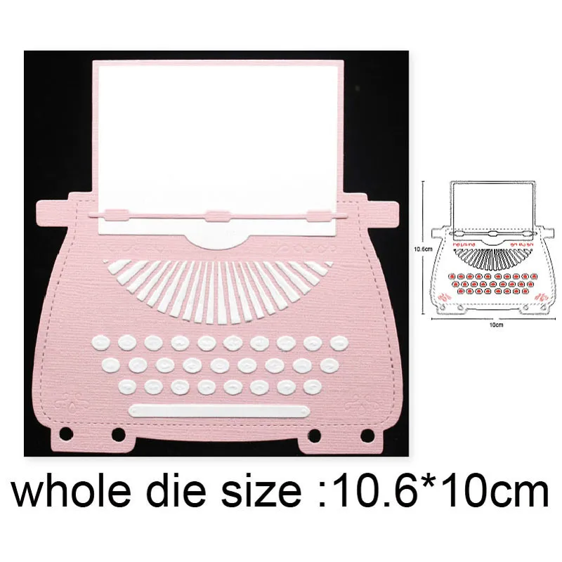 

Craft metal cutting dies cut die mold Typewriter Computer Decoration Scrapbook paper craft knife mould blade punch stencils dies