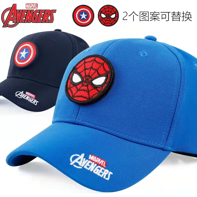 

Disney Marvel Adjustable Cotton Cap For Boys Childrens Spider Iron Man Captain America Breathable Baseball Mesh Hat Kids Gifts