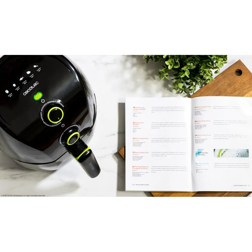 Cecotec Freidora Dietetica Cocina Sana здоровая еда Funcion Horno tecnology Aire Caliente Negro|Аэрофритюрницы| |