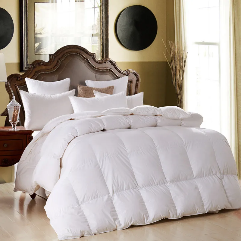 

Luxury 100% white duck/goose down winter quilt comforter blanket duvet filling cotton cover twin single queen supper king size