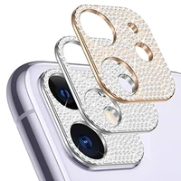 diamond lens sticker for iphone 11 12 13 pro max mini shiny rhinestone glitter phone camera lens on diamond lens protector cover