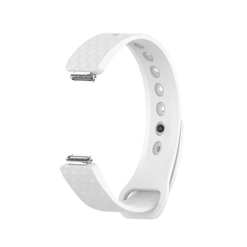 3D Силиконовый ремешок для Fitbit Inspire/Inspire HR трекер активности/ace2 Замена для умных часов ремешок для часов - Цвет: Белый