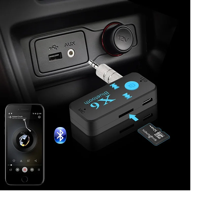 4,0 bluetooth-адаптер 3 в 1 беспроводной usb-приемник для зарядки 3,5 мм аудио конвертер микрофон поддержка вызова для автомобильного динамика MP3