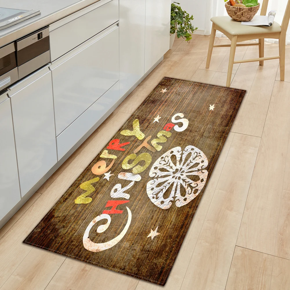 

Напольный коврик для кухни, влагопоглощающий маслостойкий домашний коврик для входа в спальню, Рождественский ковер для ванной, домашний к...
