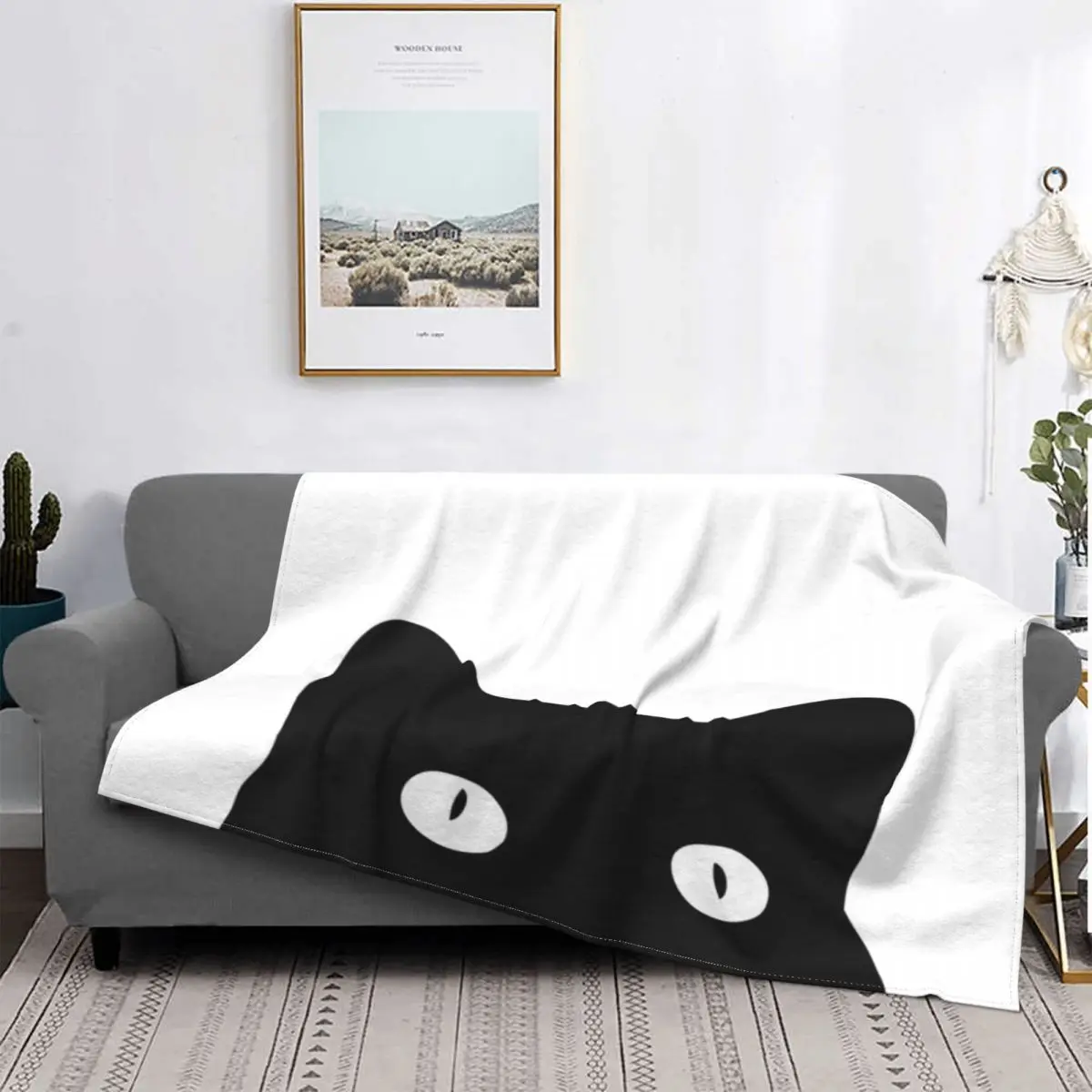 

Manta de gato negro 3 para cama, edredones a cuadros, cubierta de playa, Sudadera con capucha, Manta para camas