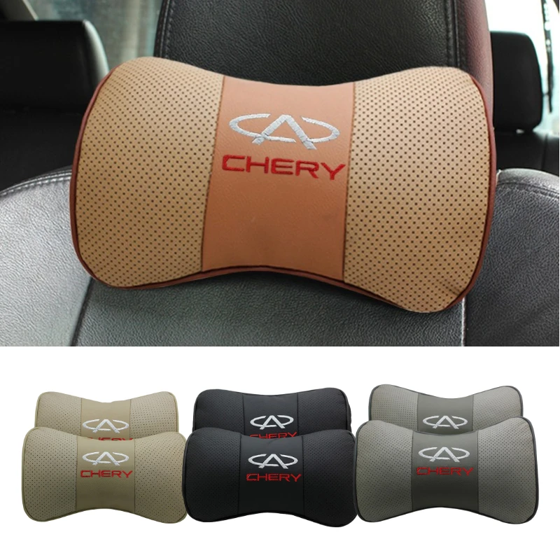 

1pair Neck Pillow Car Interior Accessories Seat Headrest for Chery Emblem Fulwin Arrizo QQ Tiggo 5 T11 A1 A3 A5 Amulet M11 Fora