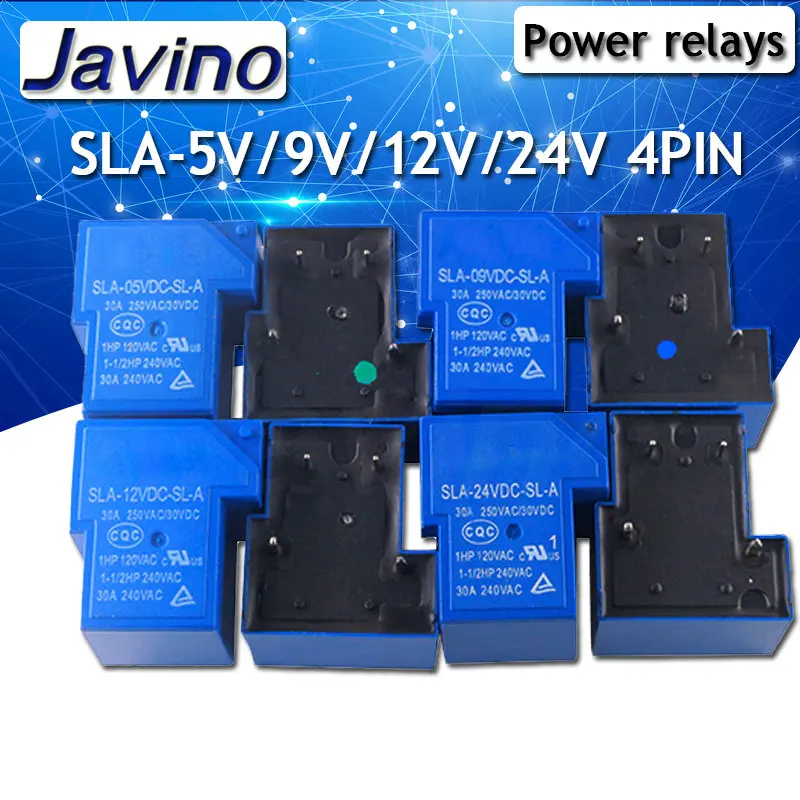 10 шт. реле питания SLA 05VDC SL A 09VDC 12VDC 5В 9В 12В 24В 30А 4PIN T90|Реле| |