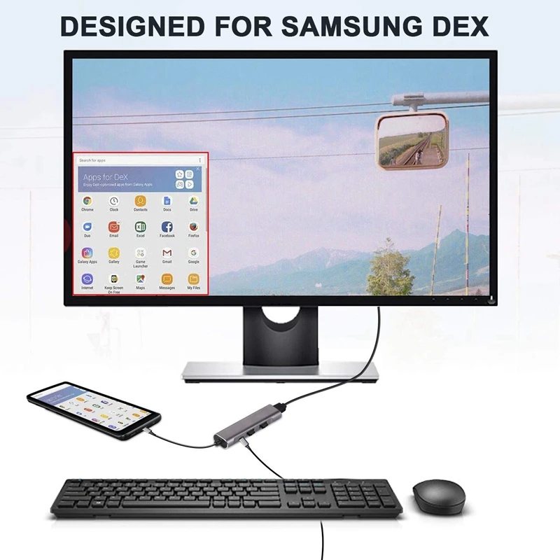 

USB Type C to HDMI Multiport Hub, USB-C (USB3.1) Adapter PD Charger for Nintendo Switch, Portable 4K HDMI Dock for Samsung Dex S