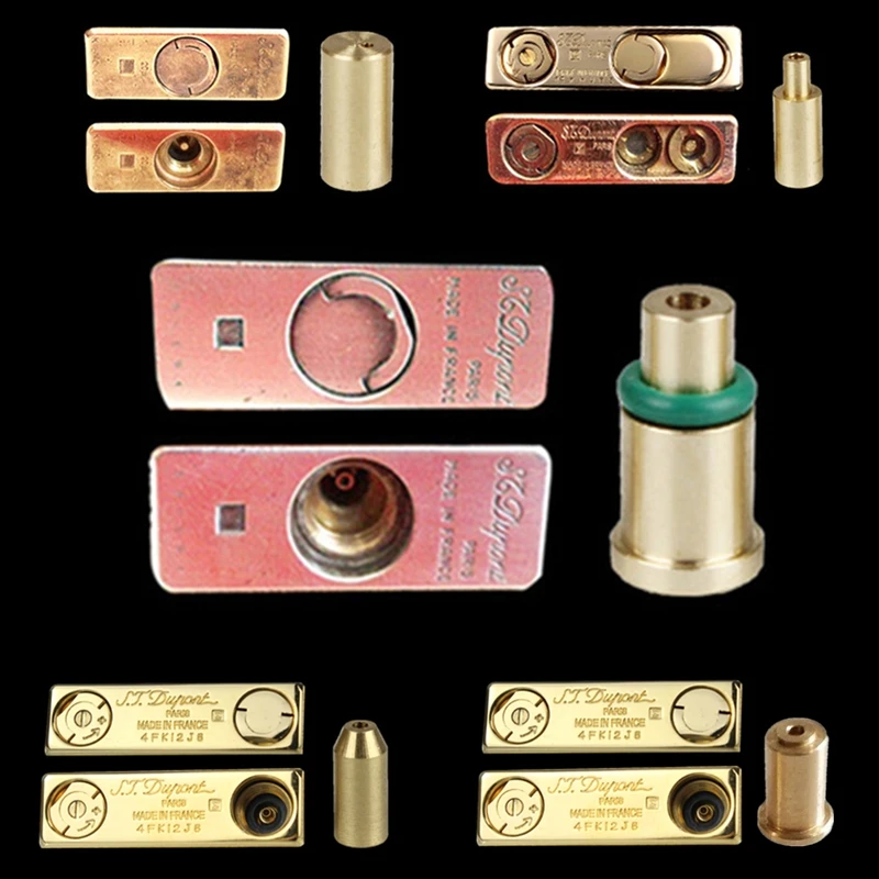 

5 in 1/Set Durable Brass Copper Nozzle Refill Butane Gas Adapter For S.T Dupont Lighter Yellow/Red/Green/Blue Caps Easy To Use