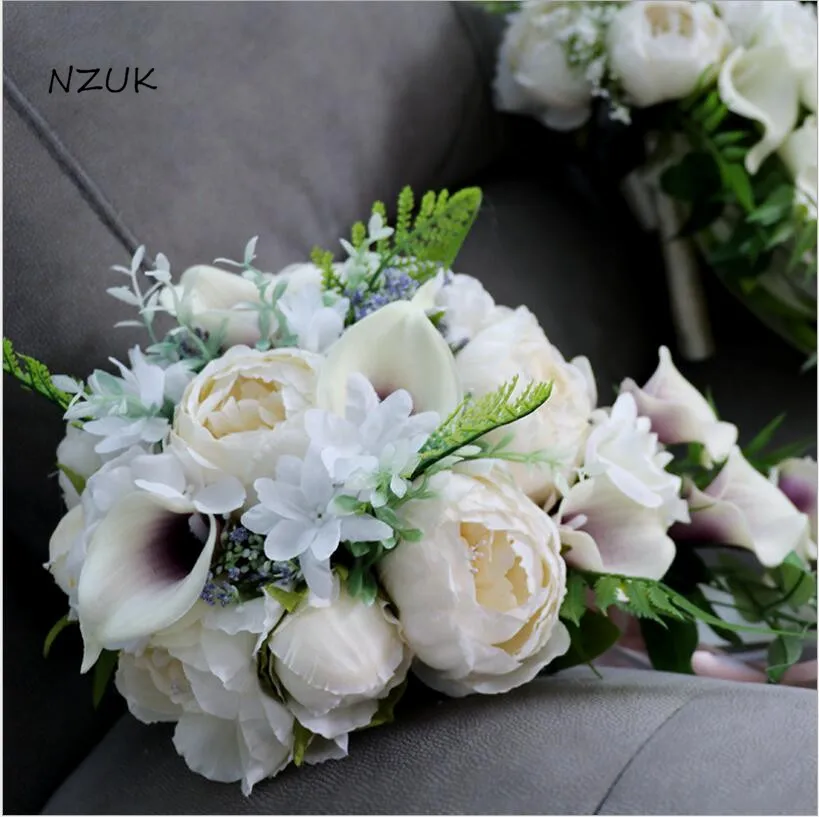 

Bridal Bouquets Waterfall Pink Wedding Flowers Artificial Pearls Crystal Wedding Bouquets Bouquet De Mariage Rose SPH031