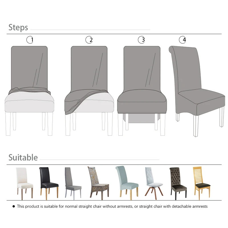 

Waterproof Fabric XL Size Big Size High back Chair Cover Dining Seat Chair Covers Hotel Banquet Seat Covers Chair Protector