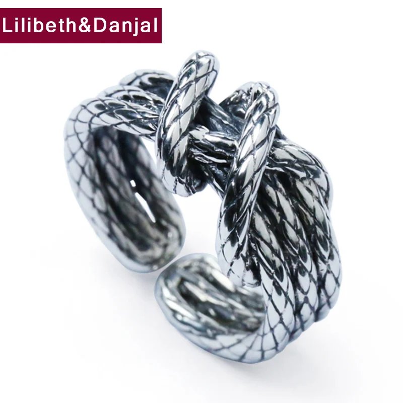 

Creative Design Bague Argent Pure 925 Sterling Silver Adjustable Ring For Girls Fashion Jewelry Men Women 2020 New Arrival R029