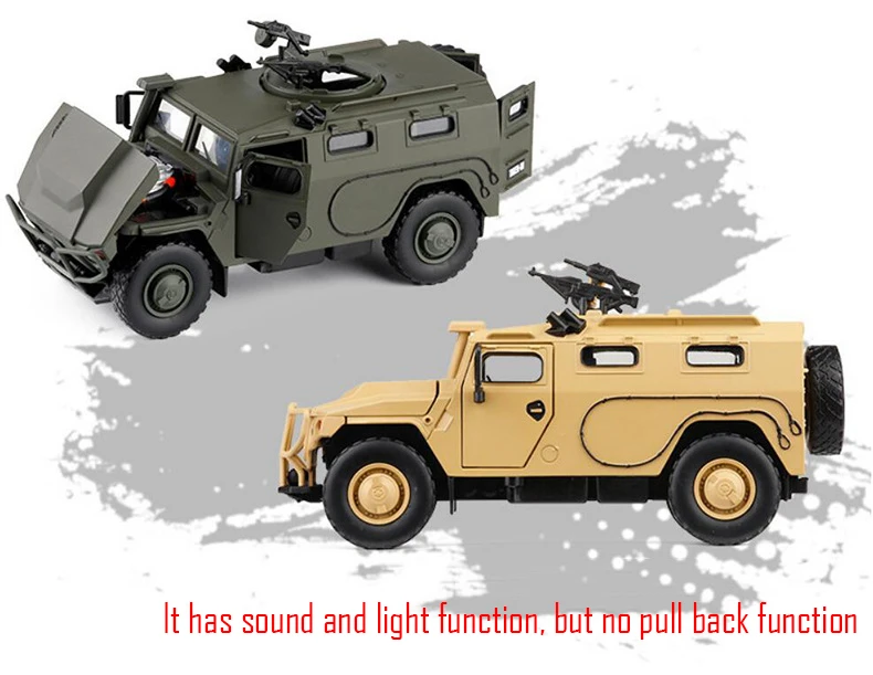 JK 1:32 Россия Тигр бронированный автомобиль Взрывозащищенная военная модель Свет Звук Металлические литые игрушки для детей Горячие Weels