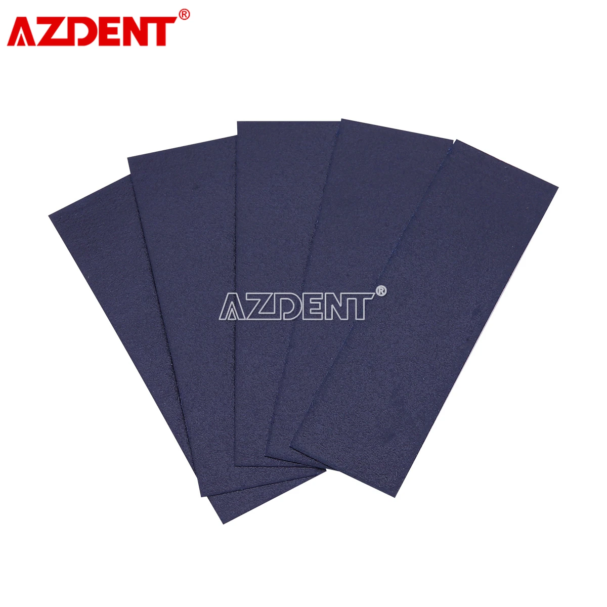 Полоски AZDENT Dental 55*18 мм синие шарнирные бумажные для стоматологии отбеливание