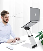 laptop stand aluminum stretchable heighten adjsutable height design notebook standing holder for macbook air pro 11 17 inch
