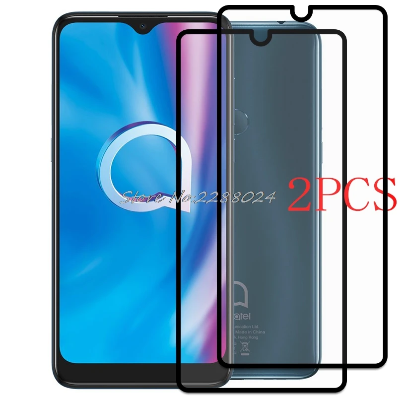 Защитное стекло для Alcatel 1SE, 1V, 1S, 3L, 2020, полное покрытие, закаленное, 9H, 5028Y, 5028D, 5030F, 5030U, 2 шт.