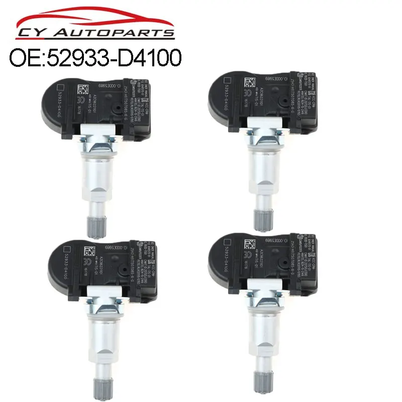 4 шт. датчик давления в шинах для Optima Sportage Sorento Genesis Ioniq Niro VELOSTER G90 52933 D4100 52933D4100