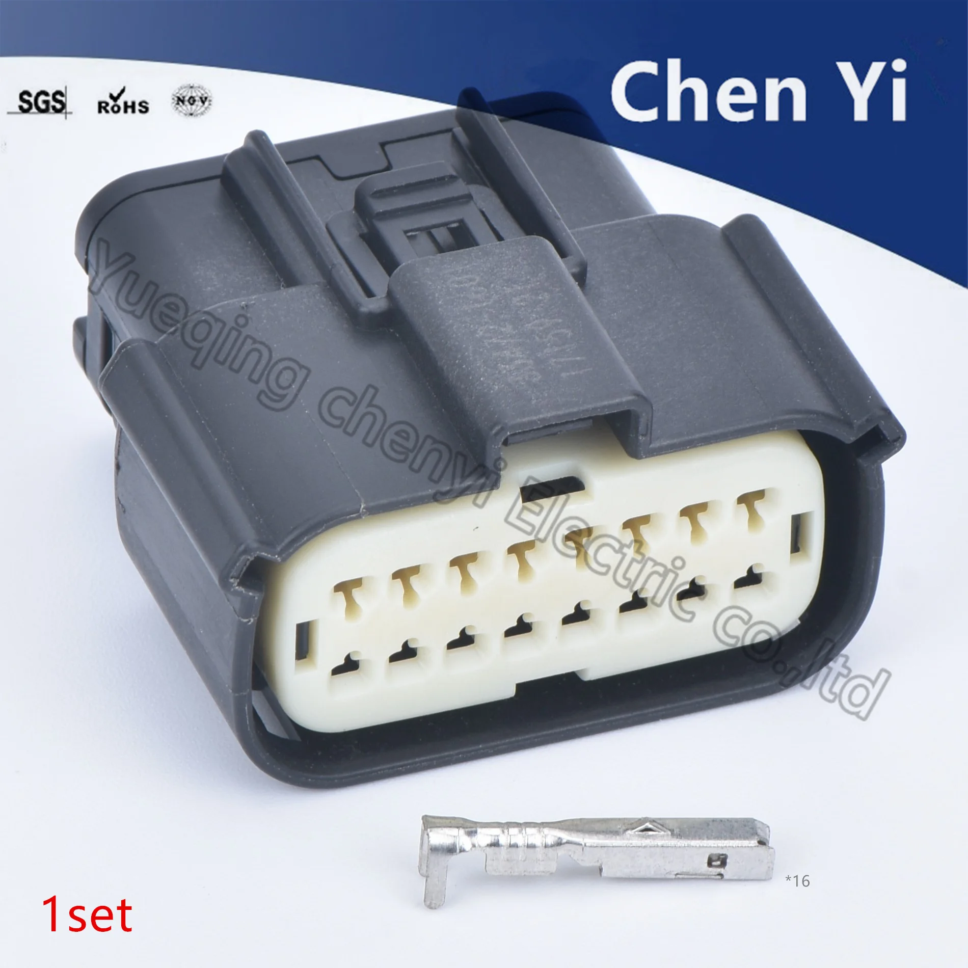 

Black 16 pin 1.5 female waterproof auto connectors car wiring electric wiring harness cable connector 33472-1740